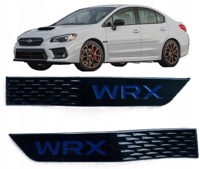Емблема logo надпис накладка накладки крила перед subaru wrx 2015+ блиск фото №1