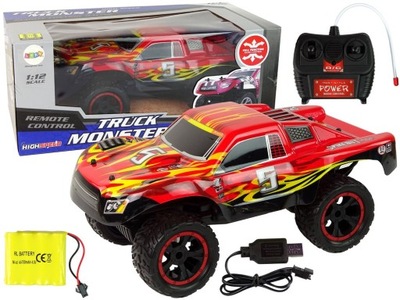 AUTO ZDALNIE STEROWANE R/C 1:12 20 KM/H CZERWONE