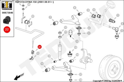 TEDGUM MOVA STABILIZATORIAUS PRIEK. ZEW. 00673646/TED TEDGUM 00673646 