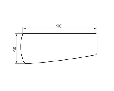 СКЛО KOPARKA LIEBHERR - ДВЕРІ НИЖНЯ 5007986