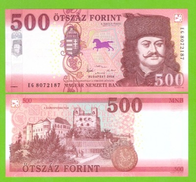 WĘGRY 500 FORINT 2018 P-W202 UNC