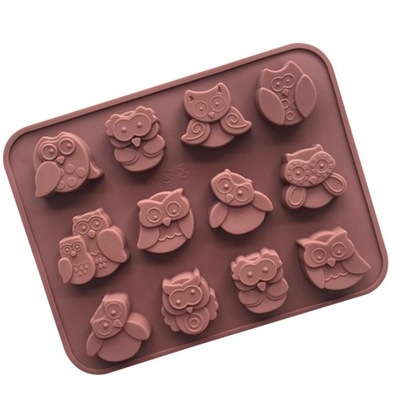 Forma na czekoladę sowa, silikonowa, 1 sztuka, 14,9 x 19,2 cm