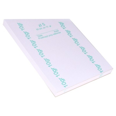 Formatka na bilon 10gr - 1 bloczek 100 stron