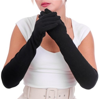 Długie rękawiczki damskie ciepłe klasyczne