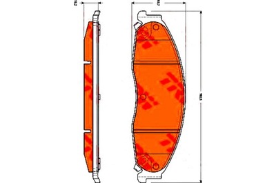 ZAPATAS DE FRENADO CADILLAC PARTE DELANTERA CTS 2,8 05-07 TRW  