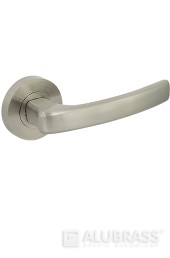 KLAMKA DRZWIOWA DORA ROZETA NIKIEL-SATYNA