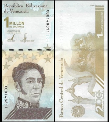 Wenezuela 1000000 Bolivares 2021 P-114r UNC Zastep