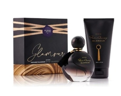 Avon zestaw Far Away Glamour woda perfumowana i balsam