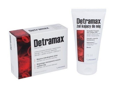 Detramax, 60 sztuk, tabletki + 75 ml, żel gratis