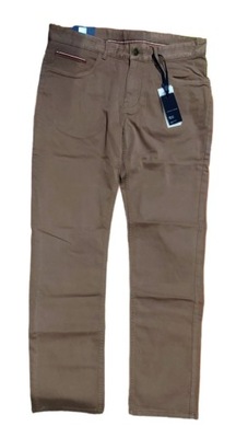 SPODNIE TOMMY HILFIGER CHINOS DENTON PROSTE W33L32