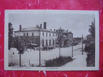 JELENIA GÓRA HIRSCHBERG DWORZEC KOLEJOWY BRYCZKI HAUPTBAHNHOF 1923 RRRR