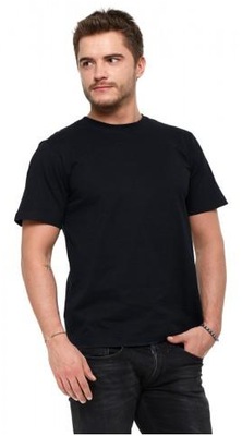 Męska koszulka bawełniana Moraj OTS950-001 czarny XL