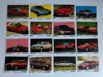 Obrazki z gum Turbo Kent seria 121-190 Full Set