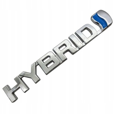 EMBLEM LOGO INSCIPTION SIGN TOYOTA HYBRID SILVER  