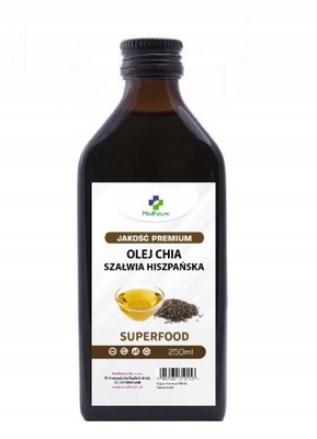 Olej z nasion CHIA tłoczony na zimno 250ml BIO