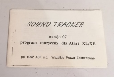 Sound Tracker wersja 07 program muzyczny dla Atari XL/XE