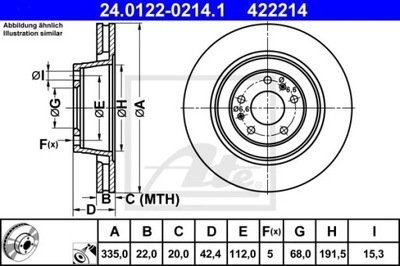 24.0122-0214.1 ДИСК HAM.TYL AUDI A8 03-