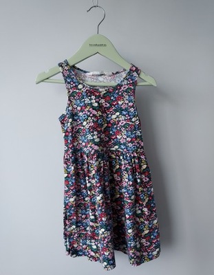 H&M elastyczna sukienka w kwiaty 98/104 cm