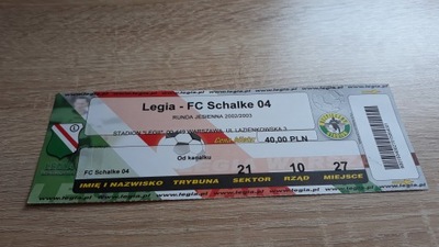 Legia Warszawa - FC Schalke , 2002 rok