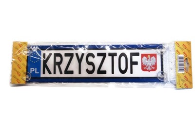 PROPORCZYK PLACA IMIENNA KRZYSZTOF TIR BUS  