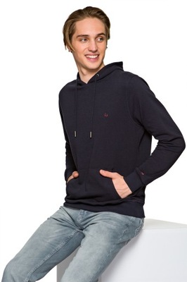 Bluza Męska Granat z Kapturem Skyler Lancerto XL