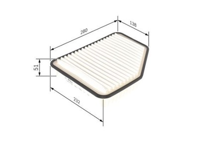 BOSCH F 026 400 162 FILTRO AIRE TOYOTA  