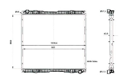 Nrf 519739 радіатор, система охолодження двигуна фото №1