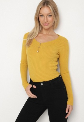 Born2Be Żółty Sweter damski L/XL Zimowy
