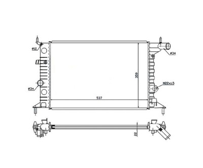 CHŁODNICA OPEL VECTRA B 95- 90499822