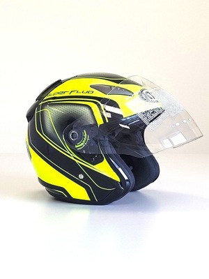 KASK MOTOCYKLOWY KYT HELLCAT SUPERFLUO - L