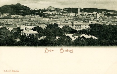 Lwów- Lemberg Panorama -Około 1900 roku stan bdb
