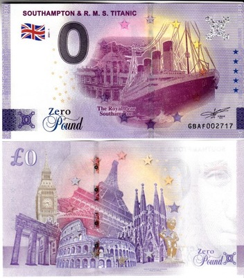 Banknot 0-euro- Anglia 2021-1 R.S.M.Titanic