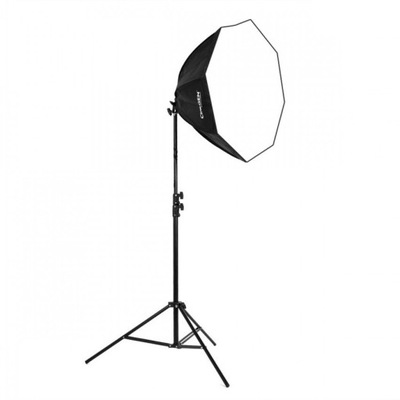 LAMPA do zdjęć softbox 60 cm MOCNA ŻARÓWKA LED 125W 5500K statyw