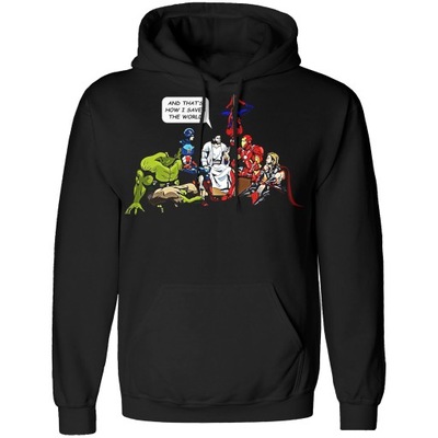 BLUZA MĘSKA Z KAPTUREM JEZUS SUPERHERO MARVEL L