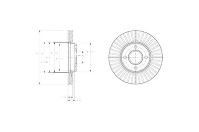 DELPHI DISKAI STABDŽIŲ 2 ШТ. FORD FIESTA V 2.0 03. 