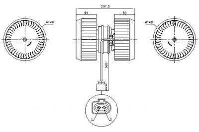 NISSENS VENTILADOR SOPLADORES AUDI A8 D3 2.8-6.0 10.02-07.10  