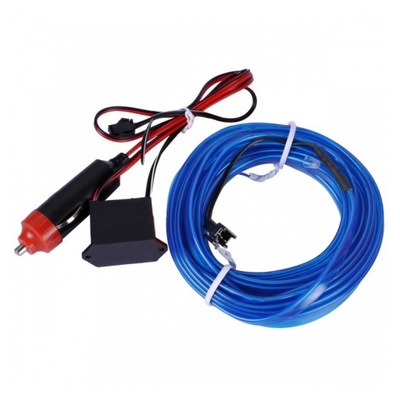 CABLE DE FIBRA ÓPTICA EL WIRE CINTA DIODO LUMINOSO LED 3M 12V AZUL  