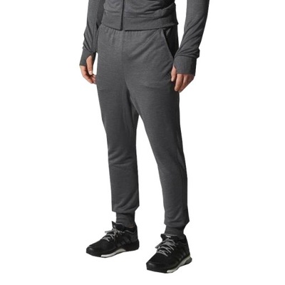 Adidas spodnie dresowe męskie szare Climalite S