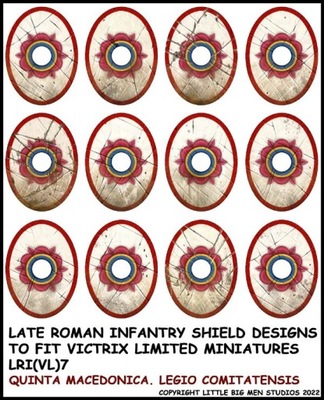 VICTRIX Late Roman Infantry Shield Designs 7 / Arkusz Kalkomanii