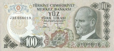 Turcja - 100 Lirasi - 1972 - P189c - St.1