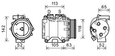 КОМПРЕССОР КОНДИЦИОНЕРА S DK STK0860 ШТ STARLINE