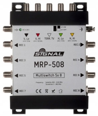 MULTISWITCH 5/8 ROZDZIELACZ SYGNAŁU TV 5x8 SIGNAL