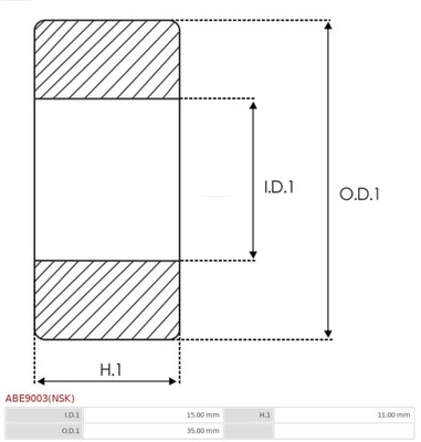 AS-PL ПІДШИПНИК ABE9003(NSK)