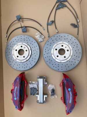 Big brake kit do tesla plaid и long range 2021+ oś передняя фото №1