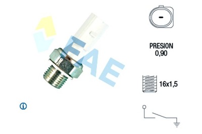 FAE SENSOR DE PRESIÓN ACEITES SKODA FABIA I FABIA I PRAKTIK OCTAVIA I  