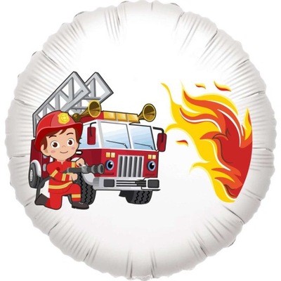 Balon STRAŻAK ogień WÓŻ STRAŻACKI fireman STRAŻ