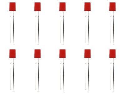 LED 2x5mm czerwona mat - [10szt]