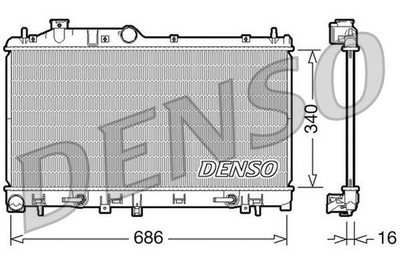 РАДИАТОР ВОДЫ DENSO DRM36008