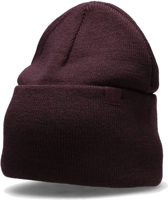 Dwuwarstwowa czapka zimowa 4F CAM005 burgund L