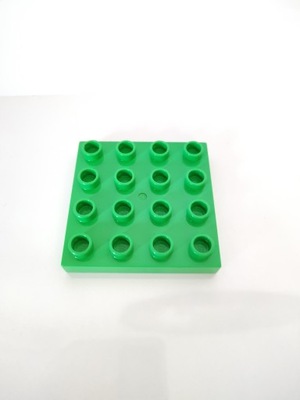 LEGO DUPLO płytka 4x4 piny jasnozielona
